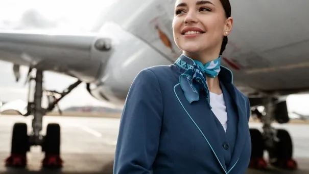 Новая форма стюардесс авиакомпании «Ямал». Фото: t.me/yamal_airlines