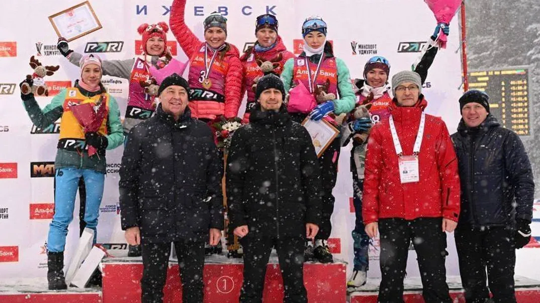 Победители и призеры Кубка страны по биатлону. Фото: t.me/yamal_sport_official