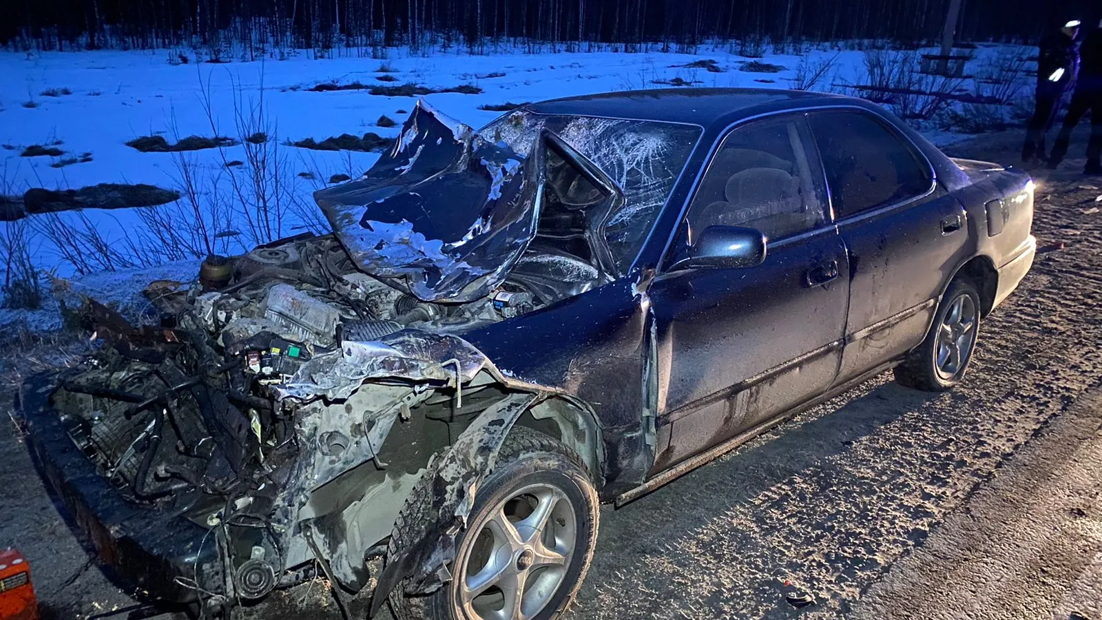 В одной из аварий столкнулись грузовик с иномаркой. Фото: ОГИБДД по Ноябрьску