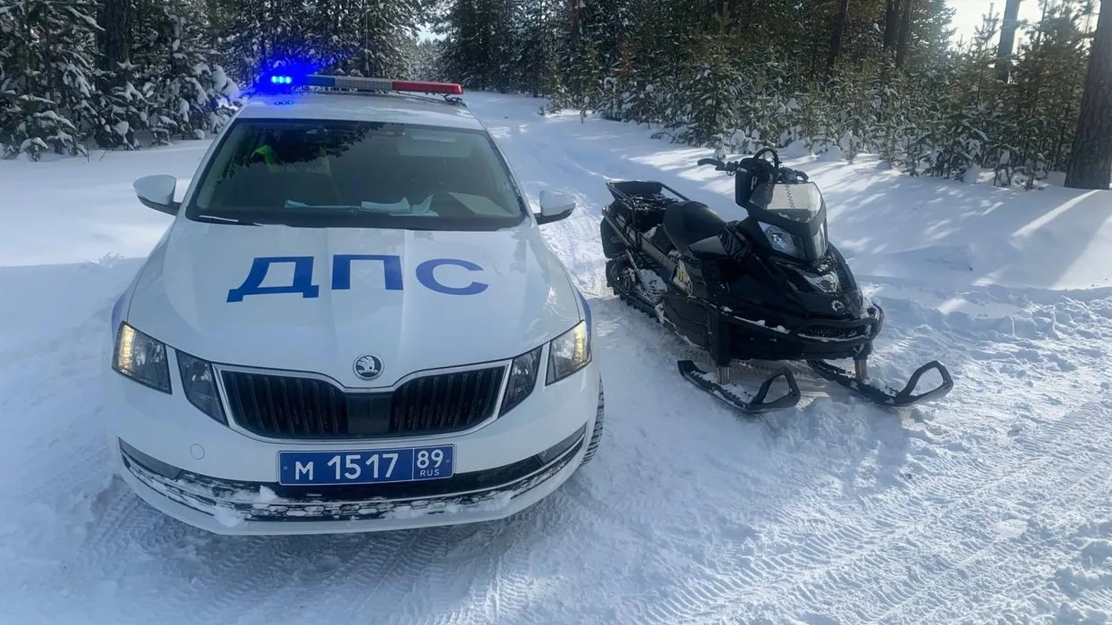 Нарушителя-снегоходчика задержали в Ноябрьске. Фото: https://t.me/gibdd89