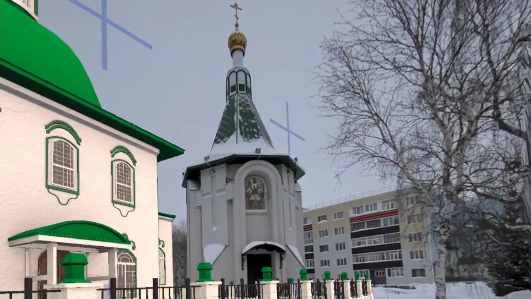 Один из проектов посвящен Троицкому собору, об облике которого свидетельствуют только три фотографии. Кадр из видео, предоставленного группой компаний ENDI