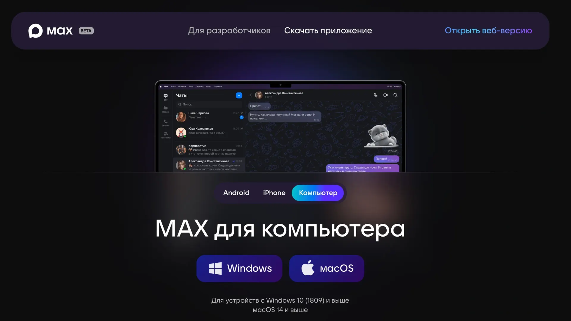 Скрин: max.ru