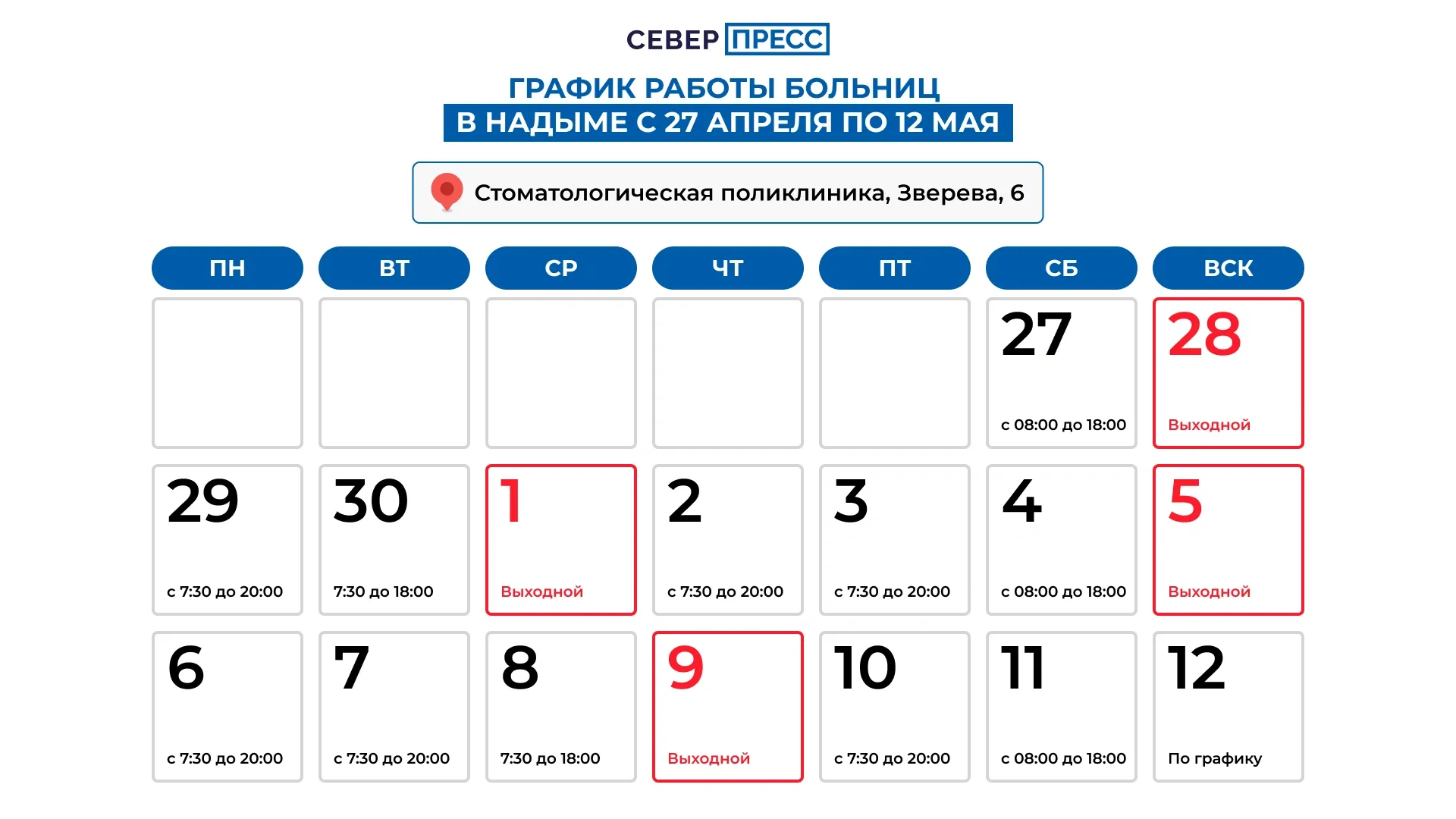 График работы стоматологической поликлиники. Графика: Татьяна Бояринова / «Ямал-Медиа»