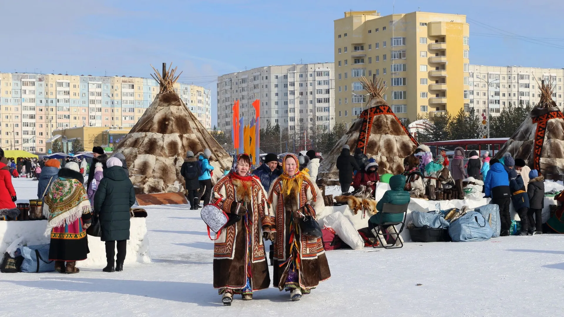 Праздничный марафон в Надыме продлится три дня. Фото: Grigorii Pisotsckii / Shutterstock / Fotodom