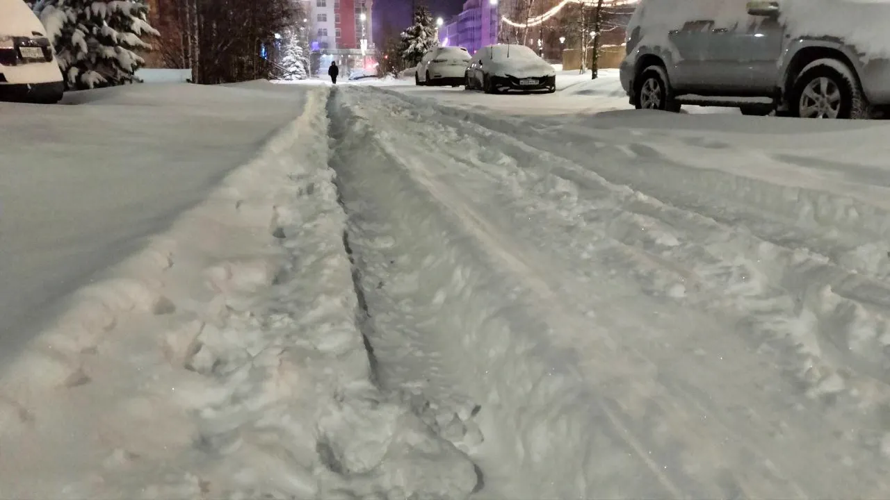 Снегопад в Салехарде. Фото: Владимир Ганчерко / «Ямал-Медиа»